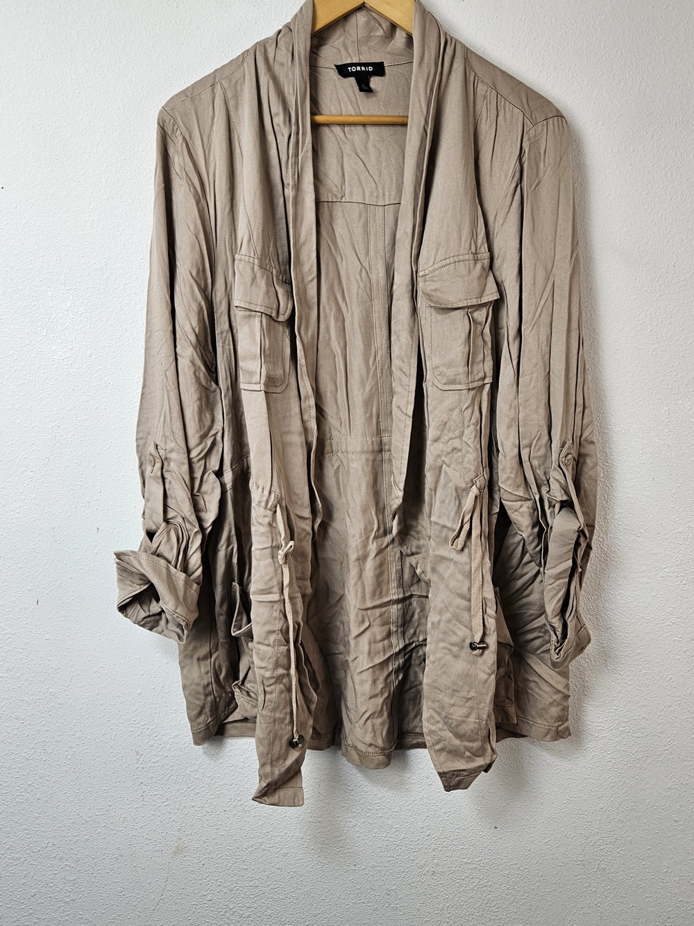 Torrid Taupe Utility Jacket - Lightweight Women’s Coat Size 3/3X